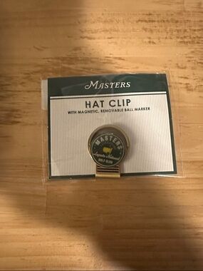 Masters Green and Gold Magnetic Hat Clip with Removable Marker